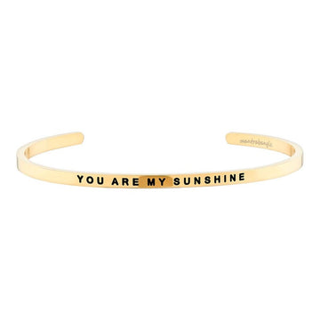 You Are My Sunshine – Gold Cuff Bracelet