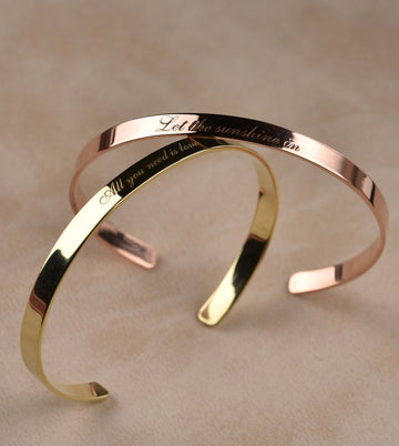 personalized custom engraved Cuff bracelet