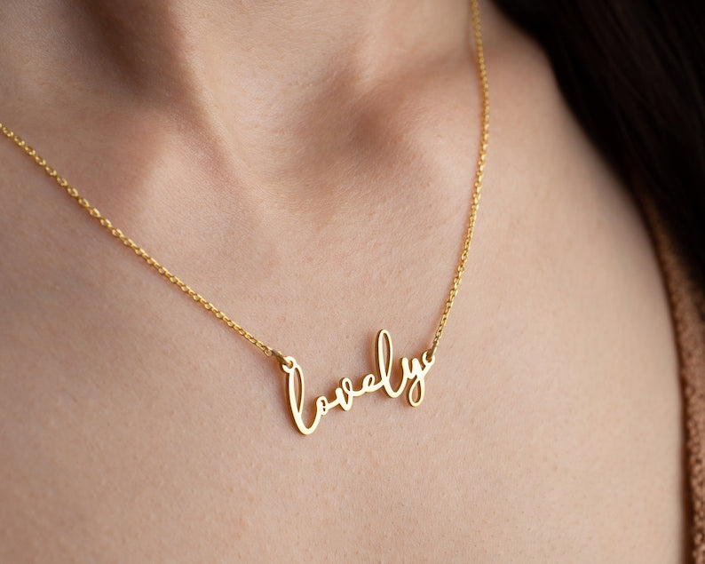 Personalised Name Gold Necklace