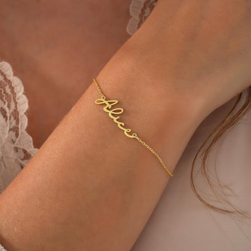 Personalized Name Custom Bar Bracelet